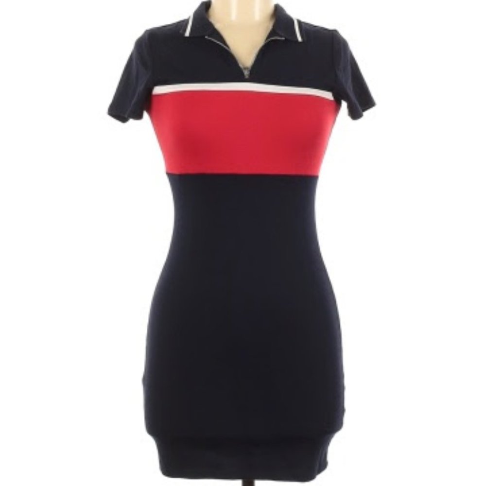 H&M zip-up striped dress